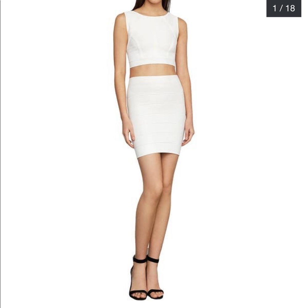 Bcbg bodycon white skirt